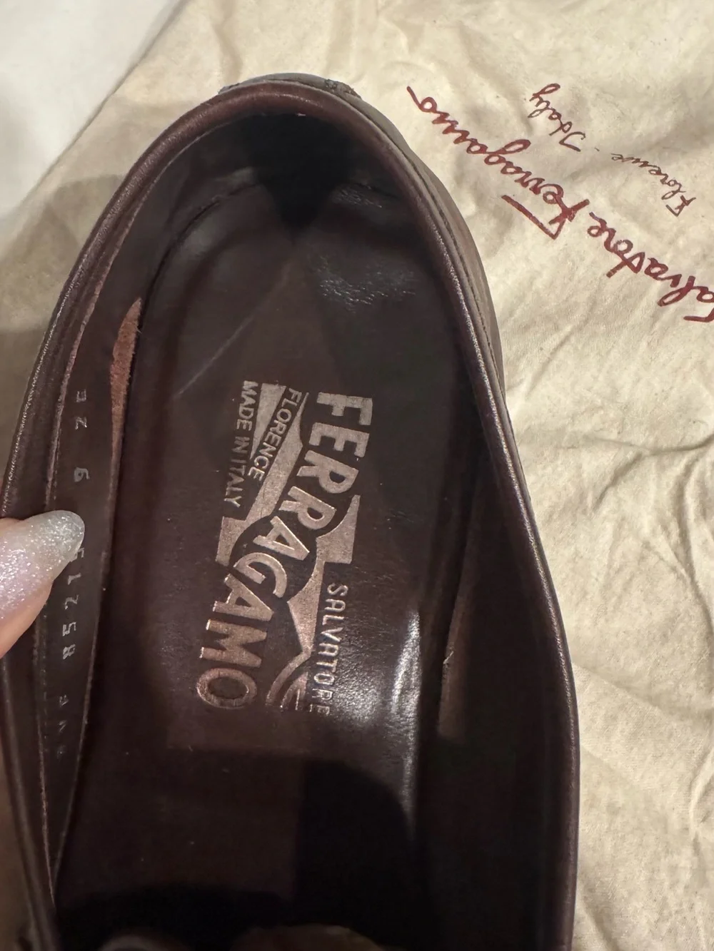 Salvatore Ferragamo Dark Brown Leather Penny Loafers